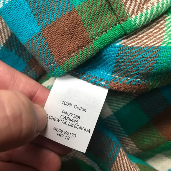 New NWT J. Crew Women's Boy Fit Button Down Flannel Shirt Pacey Plaid Sz 6 tjd - Picture 8 of 11
